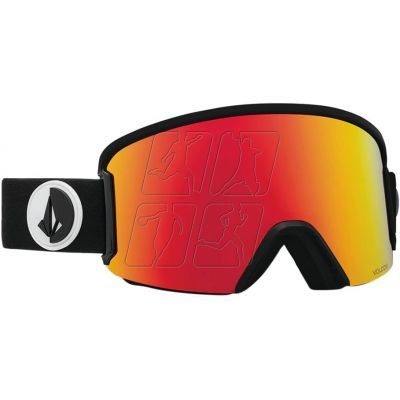 4. Volcom GARDEN GLOSS BLACK/RED CHROME snowboard goggles (VG0122100)