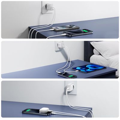 14. Joyroom JR-TCF21 network charger USB-C / USB-A 20W PD / QC 3.0 - white