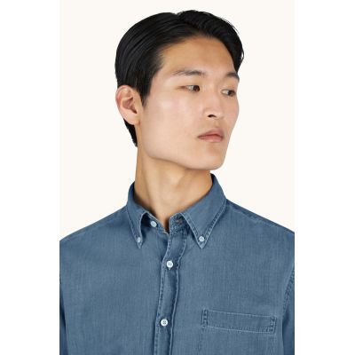 5. Paul&Shark Men's Denim Shirt Light Navy Blue 99313030-J01
