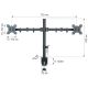 3. TECHLY DOUBLE DESK ARM 2X LED/LCD 13-27 CA
