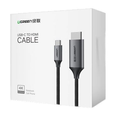 5. Ugreen cable HDMI cable - USB Type C 4K 60 Hz 1.5 m black-gray (MM142 50570)