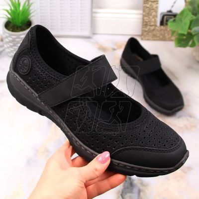 5. Comfortable openwork shoes Rieker W RKR575 black