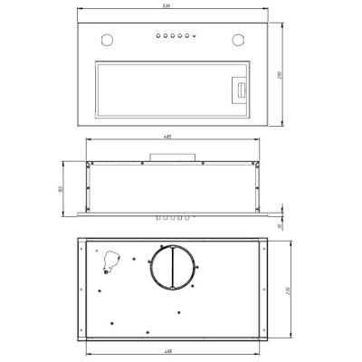 2. Under-cabinet hood insert for built-in installation AKPO WK-7 MICRA 60 WHITE (530mm; white)