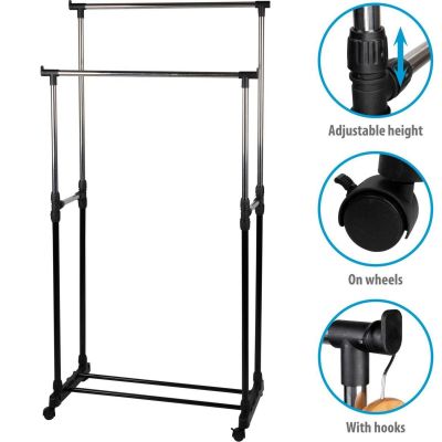 WARDROBE DRESSING ROOM HANGER 75x42x93-158CM ALPINA