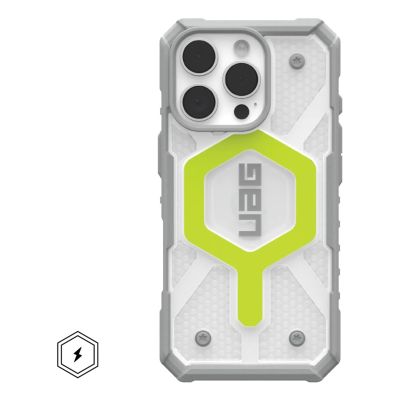 6. UAG Pathfinder Clear MagSafe Protective Case for iPhone 16 Pro (Active Neon)