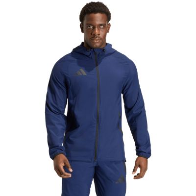 Men's adidas Tiro 26 Travel Windbreaker Jacket Navy Blue KD3334