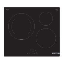 Bosch PUJ611BB5E 3-burner induction hob, touchscreen, with clock, black