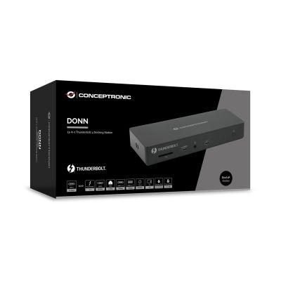 8. CONCEPTRONIC 13-1 USB-C->HDMI/2xUSB-A/2xUSB-C/+ 96W docking station black