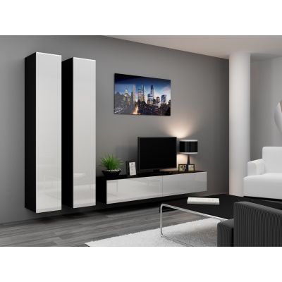 18. VIGO full display cabinet '180' 180/40/30 black/white half