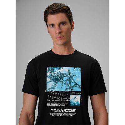 3. Men's regular printed T-shirt 4F 4FRSS26TTSHM4321-20S
