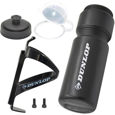 47. DUNLOP 750ML BICYCLE BOTTLE WITH CAGE BLACK