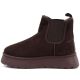 8. Waterproof women's snow boots, platform ankle boots, brown Big Star UU274174