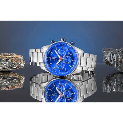 6. Men's Watch Giewont Chronograph Sapphire Silver Blue GW9140-B3