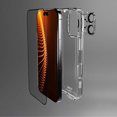 7. SBS set with D3O technology for iPhone 16 Pro - case + glass screen and camera protector - transparent