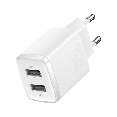 3. Baseus Compact charger 2x USB 10.5W white (CCXJ010202)