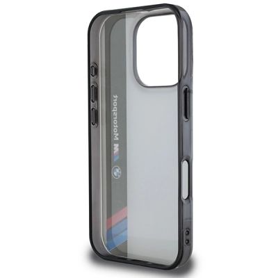 7. BMW Motosport IML Vertical Stripe iPhone 16 Pro Case - Gray