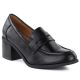 Women's black high-heeled lords shoes M.Daszyński MR2201D-3A