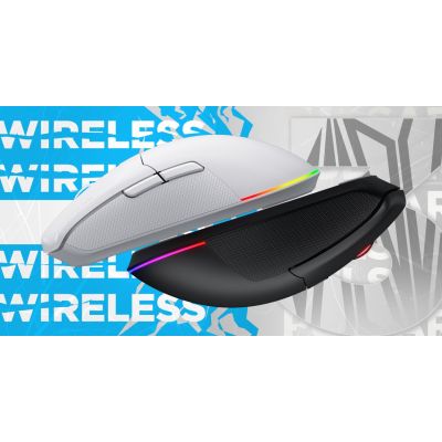 7. HATOR Pulsar 3 Wireless Gaming Mouse Ambidextrous RF Wireless + Bluetooth + USB Type-C Optical 12000 DPI