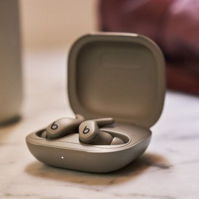 5. Apple Powerbeats Fit - Wireless Noise-Canceling Workout Earbuds - Gravel Gray (ME2K4ZM/A)