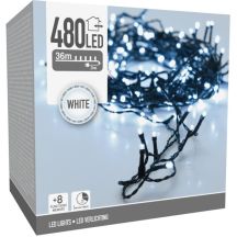 CHRISTMAS TREE LIGHTS LIGHT CHAIN 480 LED TIMER COOL WHITE
