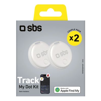 2. SBS Track My Circle locator compatible with Apple Find My set of 2 - white