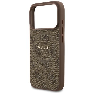 6. Guess 4G Ring Classic Logo MagSafe Case for iPhone 17 Pro - Brown