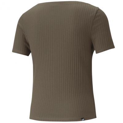 2. Puma Her Ribbed Slim Tee Grape Leaf W 531917 44