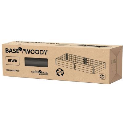 4. GARDEN FLOWER BED BASE WOOD EDGE 149x75CM RUSTIC BRICK