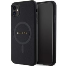Guess GUHMN61PSAHMCK case for iPhone 11 / Xr - black Saffiano MagSafe