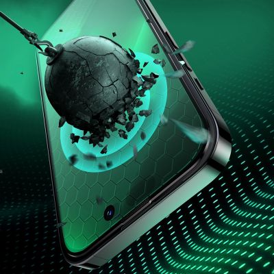 8. Joyroom Knight Green Glass for iPhone 14 Pro Max with Full Screen Anti Blue Light Filter (JR-G04)