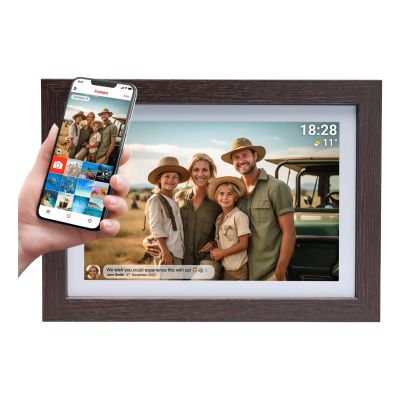 2. Denver PFF-1042DWMK2 Digital Photo Frame Wood 25.6 cm (10.1") Touchscreen Wi-Fi