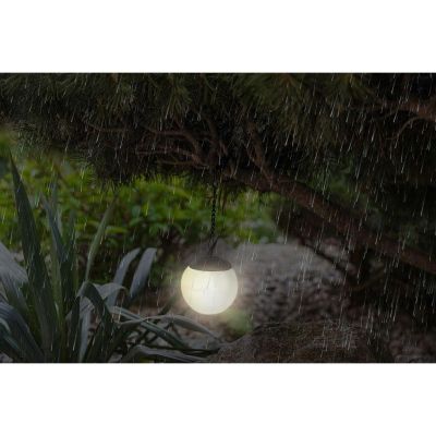 34. SOLAR LAMP PLASTIC BALL HANGING WITH CLIP 10X30CM