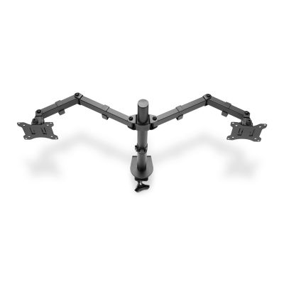 7. DIGITUS DOUBLE DESK MOUNT WITH CLAMP 2XLCD MAX. 32" MAX. LOAD 2X 8KG TILT AND SWIVEL BLACK DA-90400