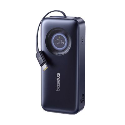 2. Baseus EnerCore CR11 10000mAh 45W Power Bank with Retractable USB-C Cable - Black