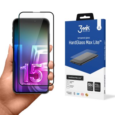 8. Apple iPhone 15 - 3mk HardGlass Max Lite™