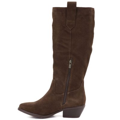 3. Women's leather cowboy boots chocolate Big Star UU274521