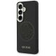 2. Guess Perforated Logo MagSafe Case for Samsung Galaxy S26 – Black