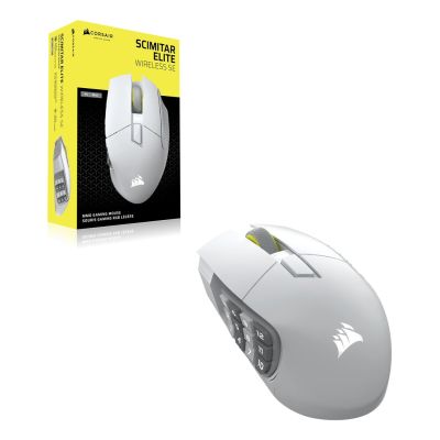 2. Corsair Scimitar Elite Wireless SE Gaming Mouse - White