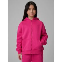 Girls' loose sweatshirt with hood 4F 4FJRSS26TSWSF2715-54S