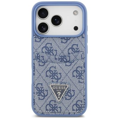 3. Guess 4G Nauble Card Triangle Case for iPhone 18 Pro / 17 Pro – Blue