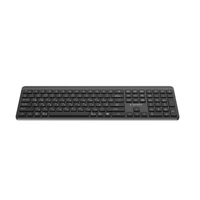 2. GEMBIRD WIRELESS KEYBOARD + MOUSE SET SLIM PRO BUSINESS, DUAL MODE: 2.4 GHZ + BT, RU LAYOUT, BLACK