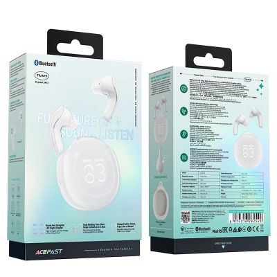 8. Acefast T9 Bluetooth 5.3 in-ear wireless headphones - white