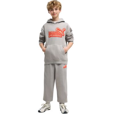 5. Puma ESS Logo Lab Relaxed Hoodie Kids' Sweatshirt, Grey 694674 63