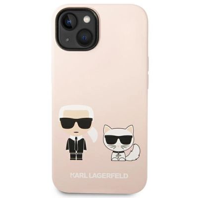 3. Karl Lagerfeld KLHMP14MSSKCI iPhone 14 Plus 6.7 "hardcase light pink / light pink Silicone Karl & Choupette Magsafe