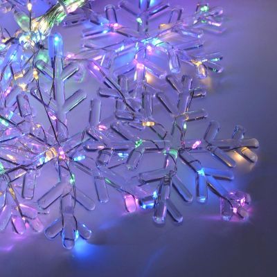3. CHRISTMAS TREE LIGHTS LIGHT CURTAIN 120x120 CM 232LED MULTICOLOR SNOWFLAKES