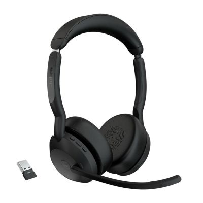 7. Jabra Evolve2 55 MS Stereo Wireless Over-Ear Headphones