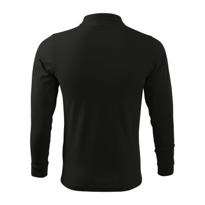 3. Malfini Single J. LS M MLI-21101 black polo shirt