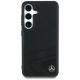 3. Mercedes Leather Horizontal Debossed Curves MagSafe Case for Samsung Galaxy S25 - Black