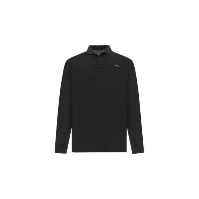 7. Paul&Shark men's cotton polo shirt black 99311003-11 - classic, elegant