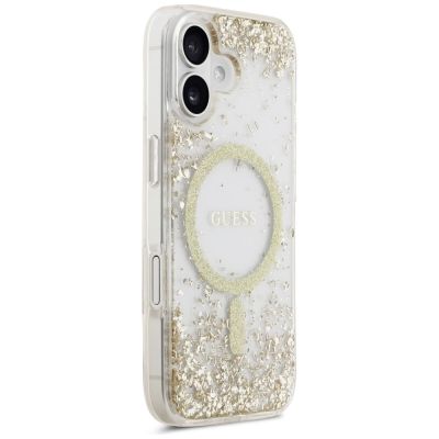 4. Guess Resin Bottom Glitter MagSafe case for iPhone 17 - gold